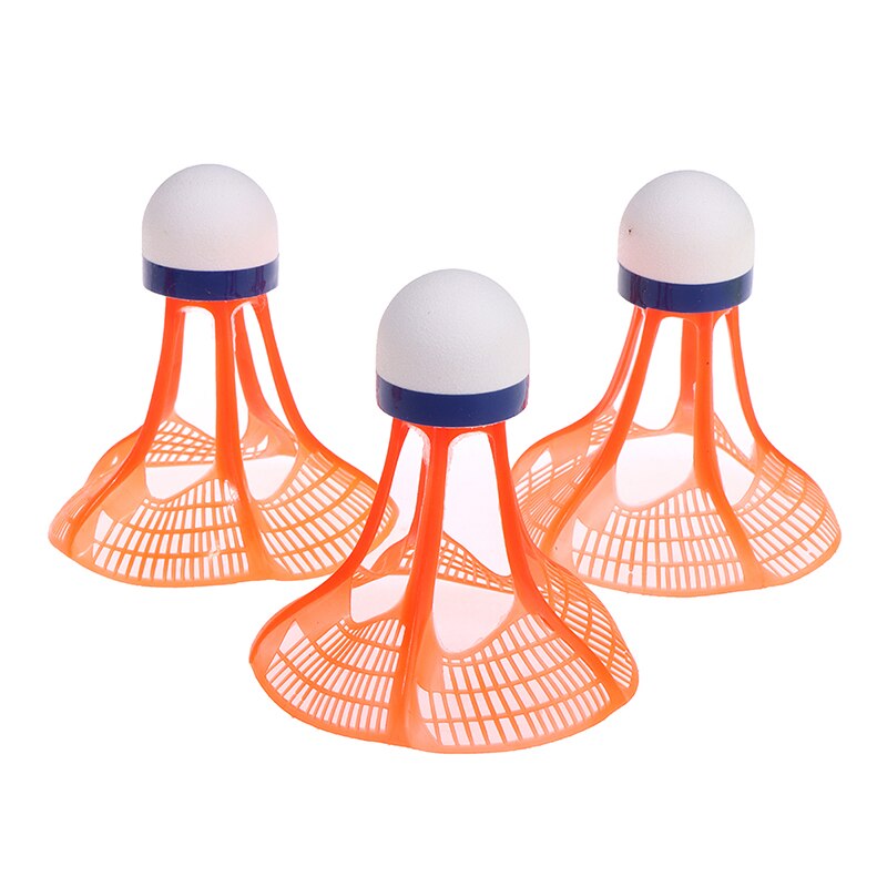 Original airshuttle utomhus badminton airshuttle plastboll nylon fjäderboll boll stabil motstånd 3 st / förpackning: Röd