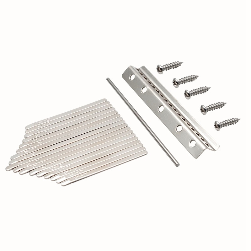 Piano pulgar Juego de llaves puente silla y 17 teclas de acero inoxidable para Piano de pulgar Kalimba DIY piezas de repuesto: Default Title
