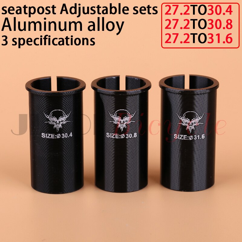 MUQZI Bicycle Seat Tube Adjustable Sets Aluminum Alloy Seatpost Reducing Sleeve Adapter Adjust Diameter 27.2TO31.6/30.8/ 30.4MM