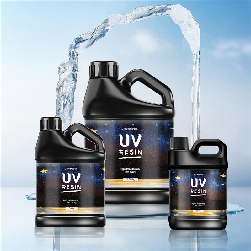 Cola de resina uv fina, 500/1000ml, cura ultravioleta, cura solar, alta dureza, cola epóxi uv transparente para fazer jóias, decoração artesanal diy