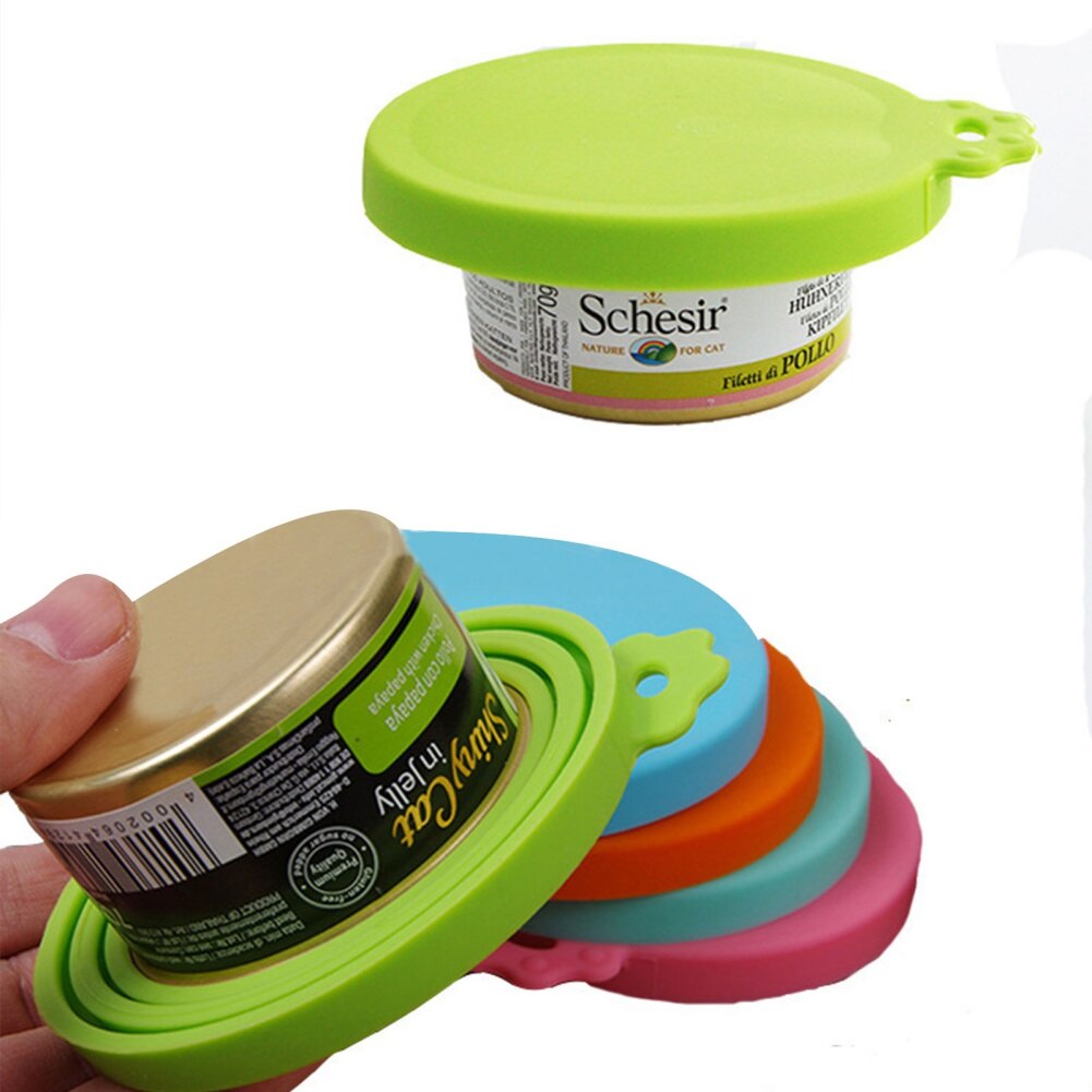 3 In 1 Reusable Food Storage Lid Keep Fresh Tin Cover Cans Cap Pet Can Box Cover Silicone Can Lid Kitchen Sealing Supplies