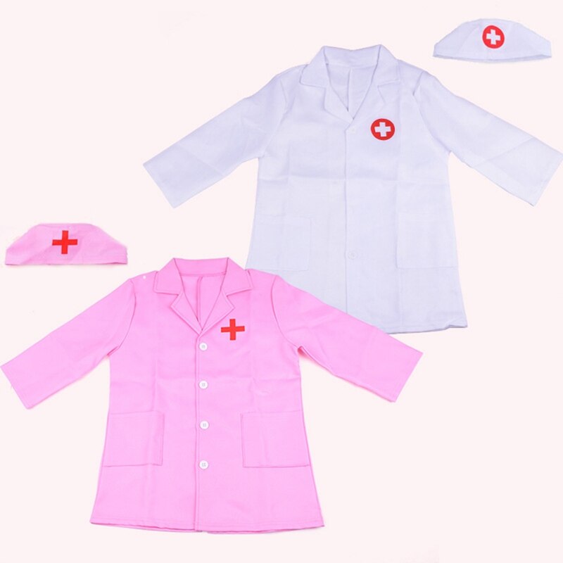 Children Doctor Role Play Costume Dress-Up Set Doctor Lab Coat Kit