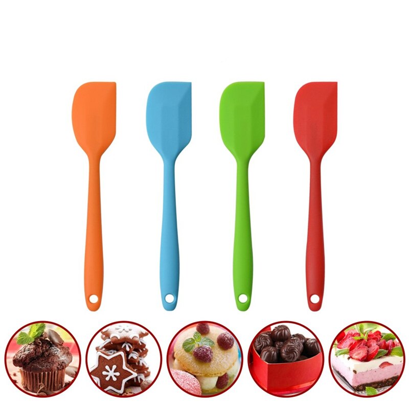 6-Kleur Food-Grade 27*5 Cm Koken Siliconen Spatel Buttercream Non-stick Cookie Pastry Mengen batter Schraper Bakken Tools