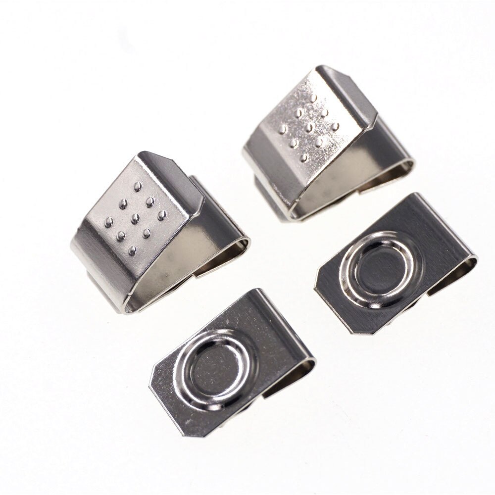 100 Pairs Batterij Clip Een Aa CR2 CR123A 18650 Batterij Type Lente Staal Vernikkeld Positieve Negatieve Mate