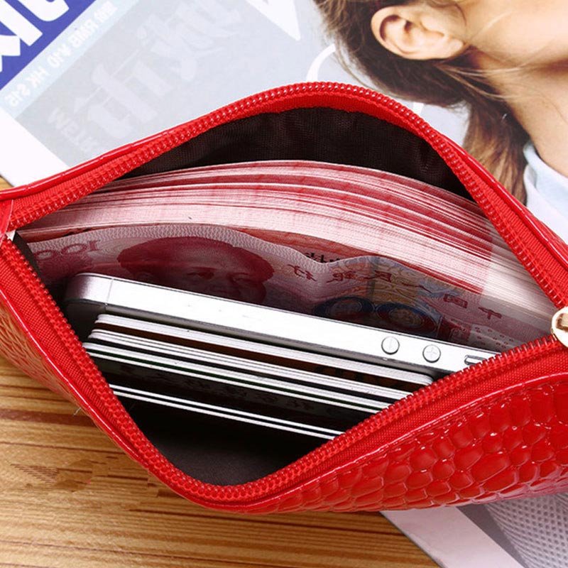 Women PU Leather Wallet Purse Card Phone Holder Makeup Bag Clutch Handbag C66