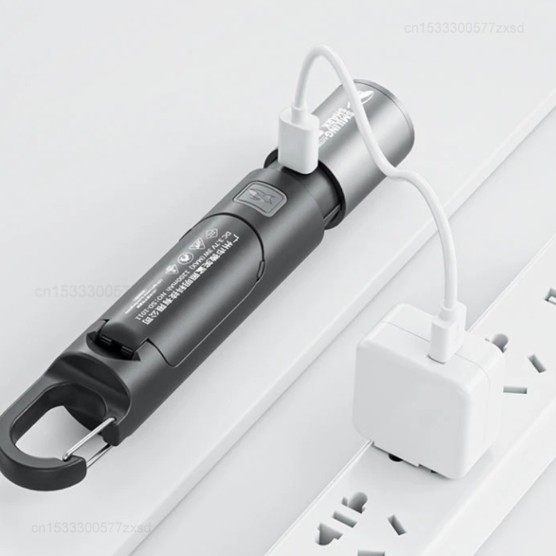 Xiaomi SMILING SHARK Outdoor Mini Flashlight Portable Strong Lights Variable Focus Travel Camping Fishing Walking Lighting Lamp