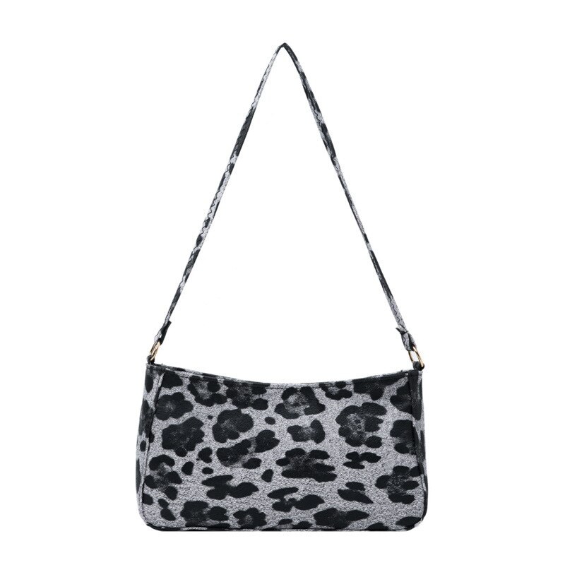 Gusure Koe Melk Print Patroon Baguette Tassen Voor Vrouwen Pu Lederen Kleine Schoudertas Dames Onderarm Handvat Tassen: leopard