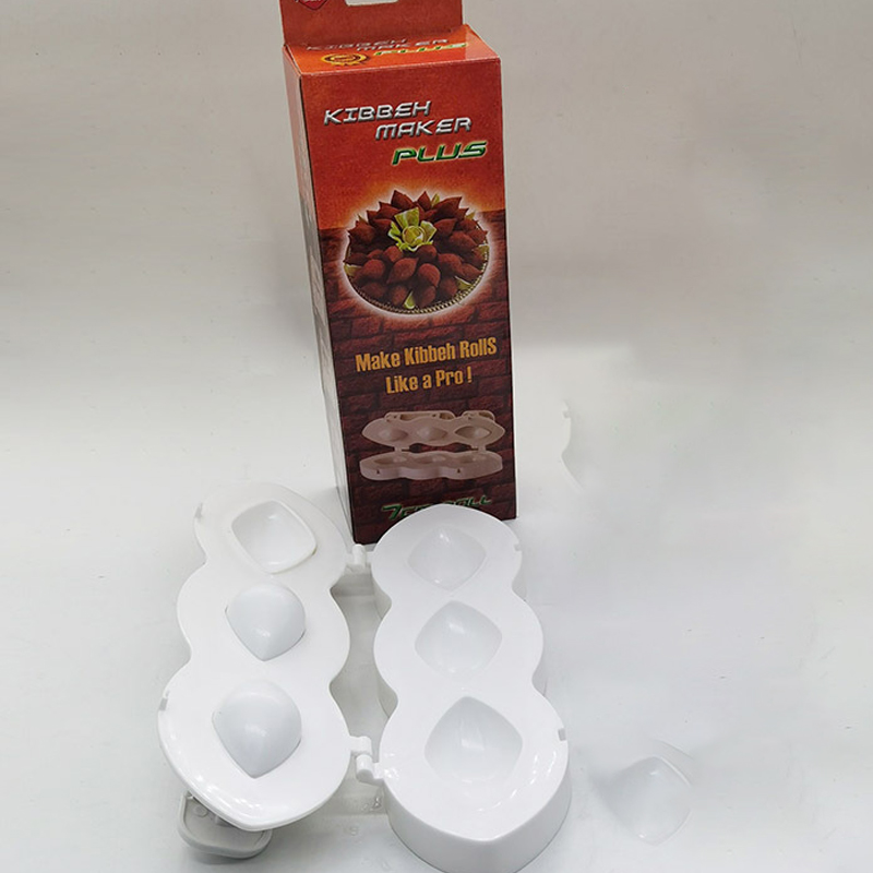 Kitchen Tools Meatball Maker Manual Meatloaf Mold Maker Stuffed Meatball Kibbeh Maker Processor Roll Cake Dessert Decor: Three grid large