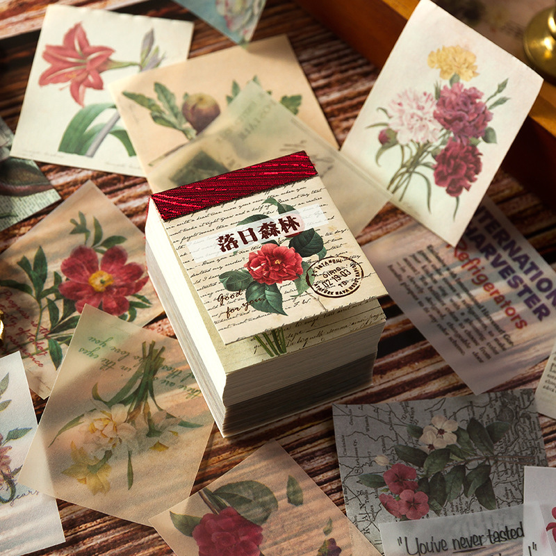 400 arkkia vintage elokuva metsä materiaali kirja tee itse koristeellinen paperi päiväkirja päiväkirja askartelu scrapbooking muistilehtiö muistilehtiö paperitavarat