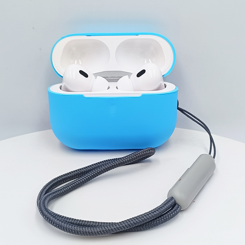Estuche para Apple Airpods Pro 2 (solo estuche, no incluye auriculares), accesorios para Airpods Pro 2, estuche de silicona para Apple AirPod Pro 2, estuche protector suave para Airpods Pro2: Azul cielo