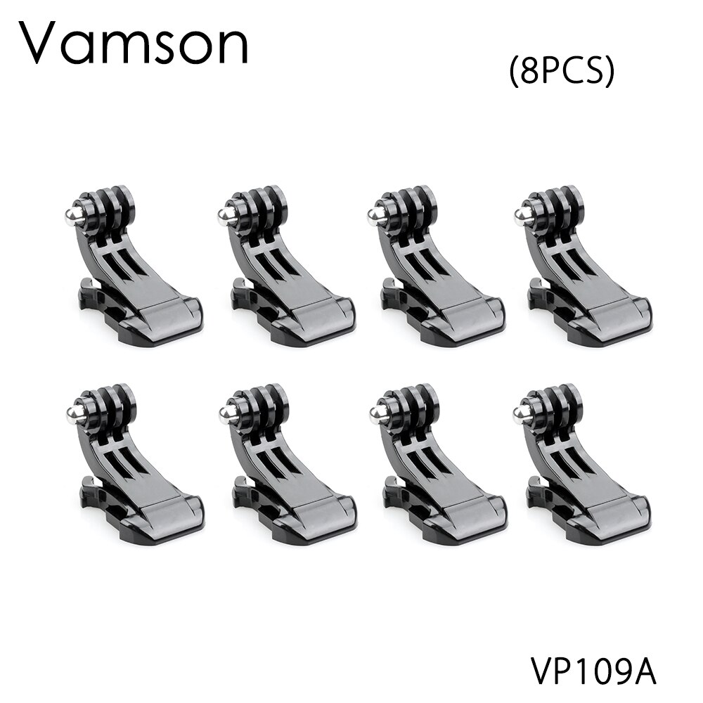 Vamson Voor Gopro Accessoires 8 Stuks J Haak Mount Gesp Verticale Adapter Voor Gopro Hero 10 9 8 7 6 5 4 3 + Voor Sjcam Voor Yi Camera