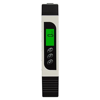 TDS mètre testeur de de l'eau TDS EC et compteur de température 3 en 1 0-9999 ppm mètre pour Test d'eau potable, café, piscine: WHITE