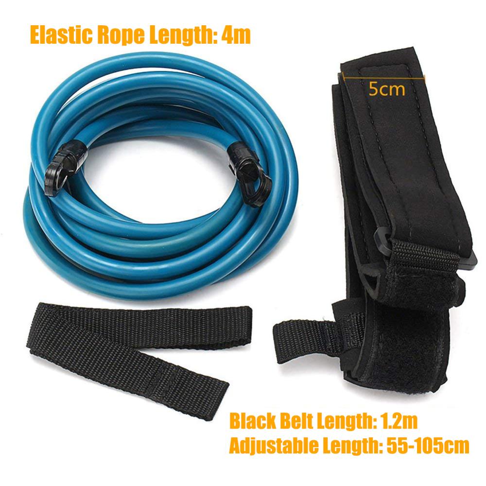 Arnés ajustable para Entrenamiento de natación, cinturón de resistencia, cuerda de seguridad para piscina, herramienta para natación, ejercitador, equipo de cuerda de seguridad