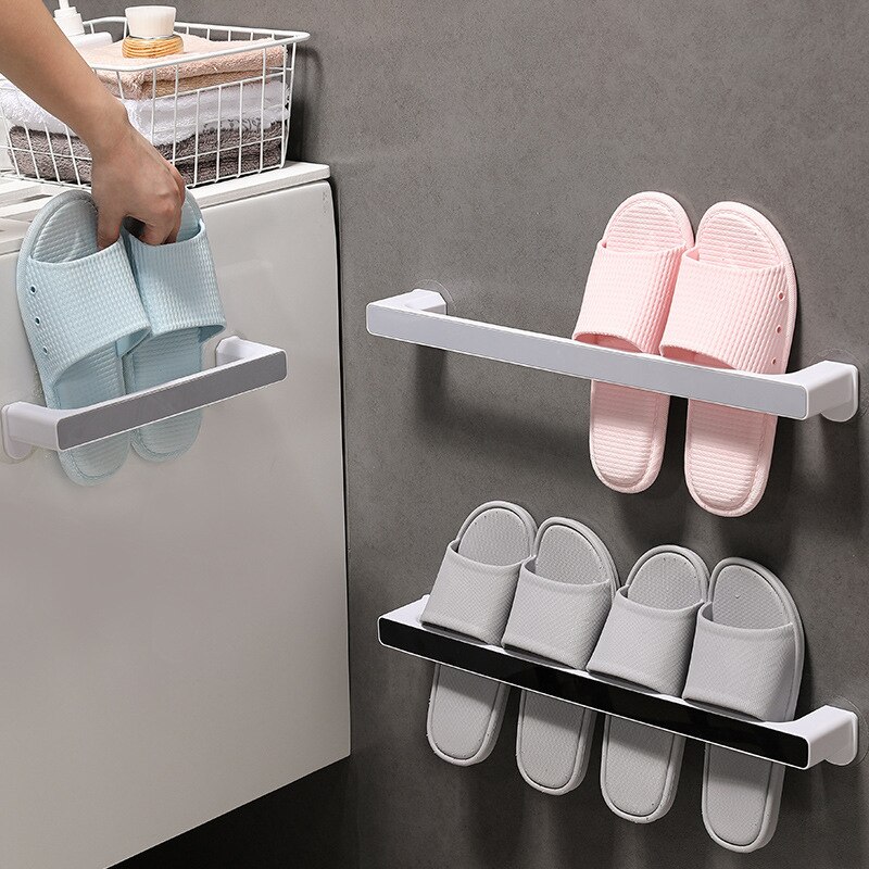 Handdoek Houder Zelfklevende Rack Wall Mounted Handdoeken Hanger Voor Bad Handdoek Bar Plank Rolhouder Opknoping Haak Badkamer organizer