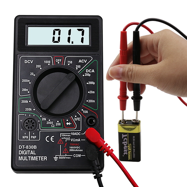 HiDANCE Mini LCD Digital Multimeter For Volt Amp Ohm Tester Meter Voltmeter Ammeter Overload Protection With Probe
