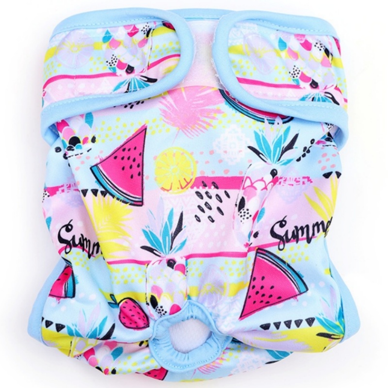 Washable Female Dog Diapers Reusable Dog Panties Menstruation Pet Physiological Safety Pants Adjustable Cat Diapers Pet Supplies: L / Silver