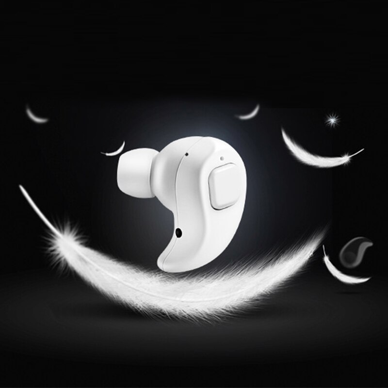 Bluetooth 4.1 Wireless Headphone car kit Earphone Earbuds With Mic Mini Invisible Stereo Bluetooth Headset 530x: white