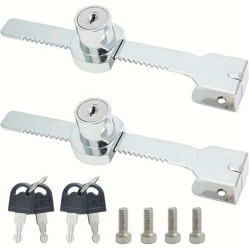 Glazen schuifdeurslot met sleutel, vitrine met verchroomde afwerking, veiligheidsschuifkast, bewijs veiligheidskast glazen deuren slot