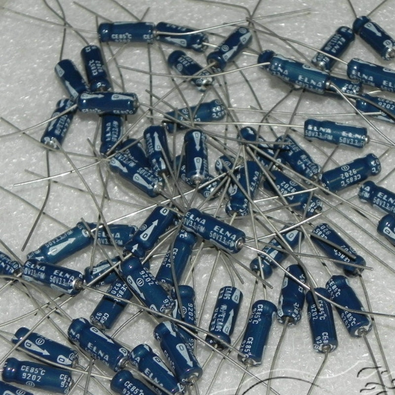 10Pcs Japan Elna Bp 50V3.3UF 5X12.5MM Ce Axiale Aluminium Elektrolytische Condensator 3.3Uf/50V 3.3MF 50V 3.3Uf 85 Graden