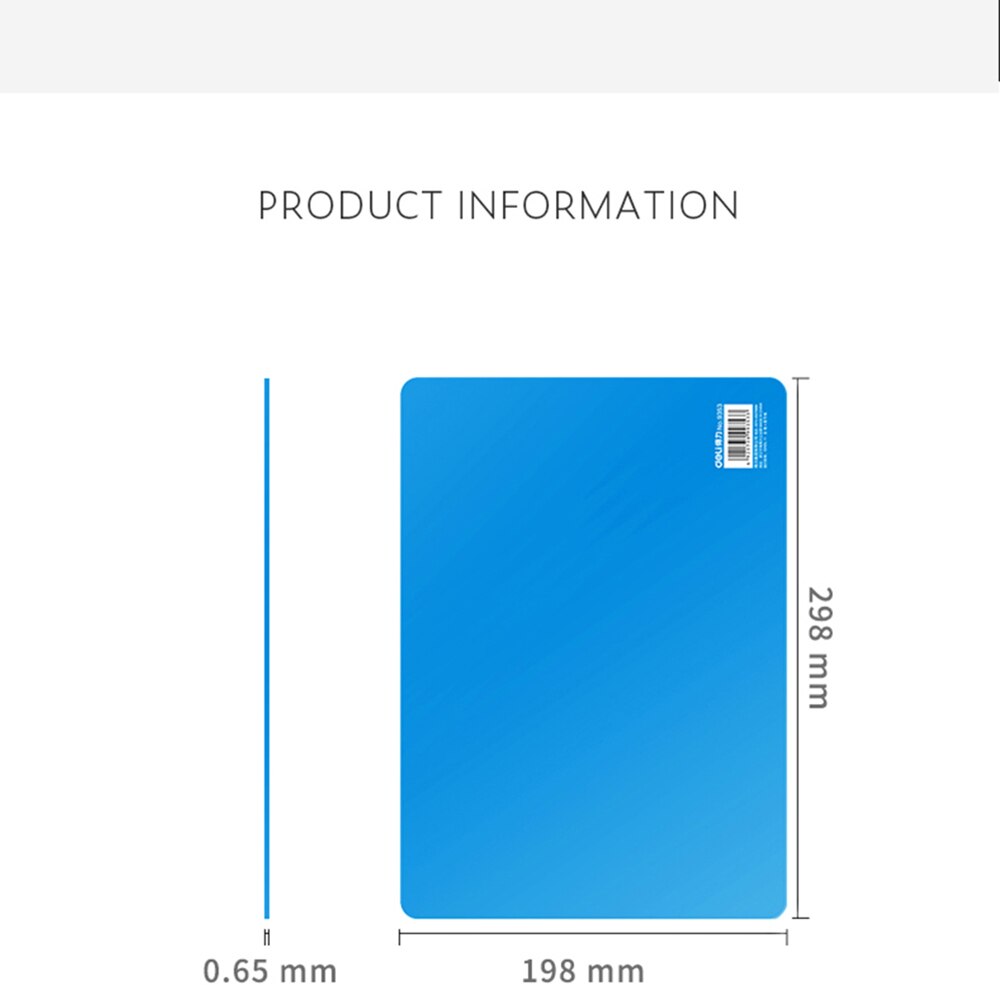 Deli 9531-9534 A5 A5 Writing pad plastic writing board blue red yellow color boards