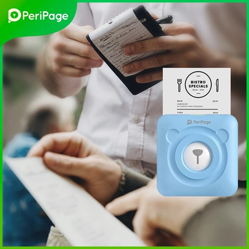 Peripage – Mini-imprimante Photo Portable A6, Bluetooth, pour téléphones IOS et Android, AR, imprimante d'étiquettes pour d'anniversaire
