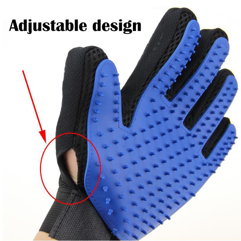 Guantes para cepillar pelo de perro mascota, para limpieza de mascotas, peine de masaje, suministro de limpieza de dedos, guantes para pelo de gatos domésticos, guante para Animal