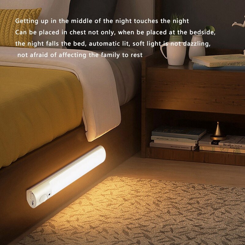 NL7 Night Light, a Smart Sensor Soft Light Night Light with No Punching and No Wiring USB Charging for Bedroom