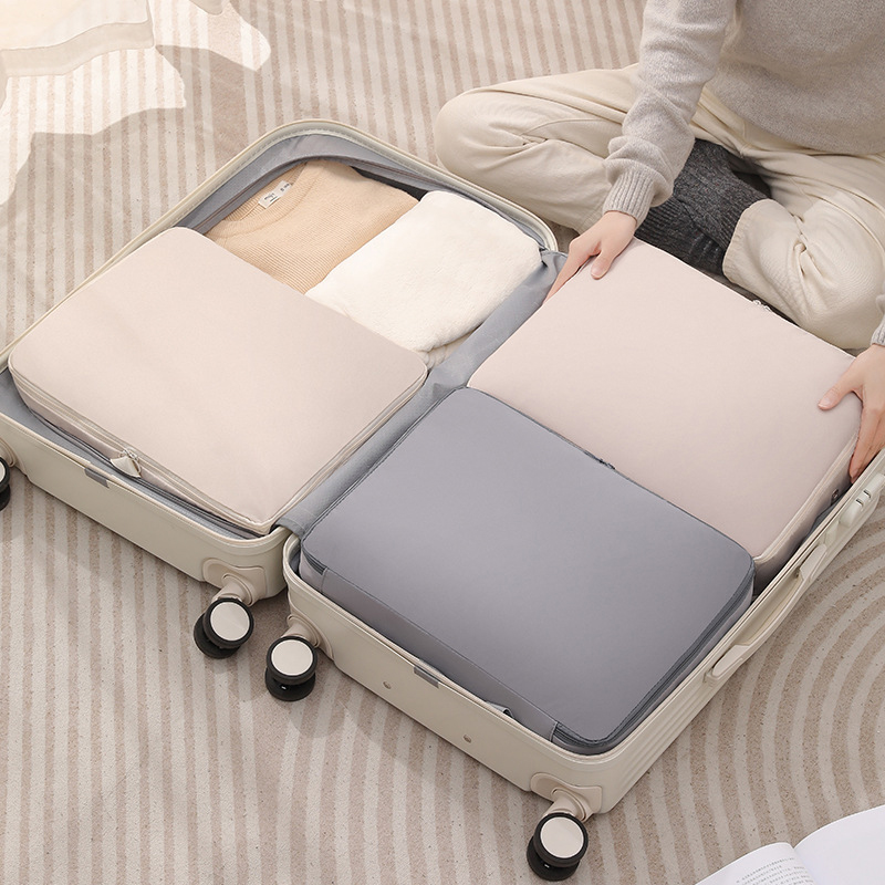 Large Capacity Compression Finishing Bag Travel Clothes Down Jacket Storage Bag Foldable Expansion Organizer Bag