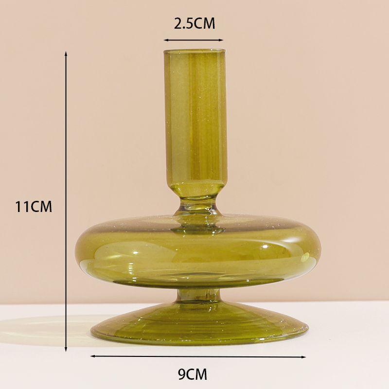 Candelabro de cristal europeo de lujo para decoración del hogar, soporte de palo de vela de boda, centro de mesa, gafas Vintage: Morado