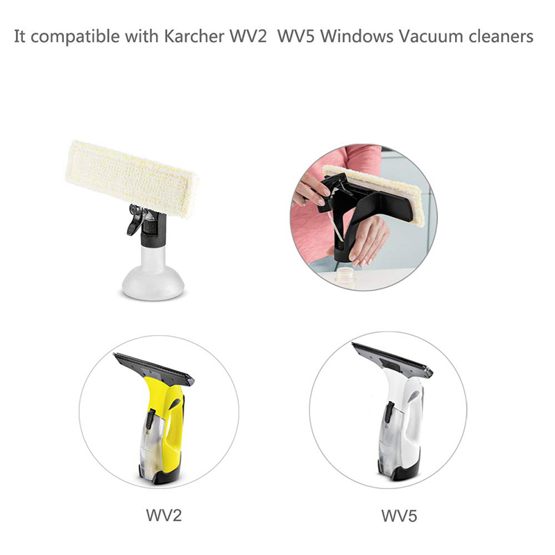 Voor Karcher WV2 WV5 Venster Stofzuiger Wasbare Mop Doek Onderdelen Glas Schone Vodden Rubberen Strip Veeg Glazenwasser