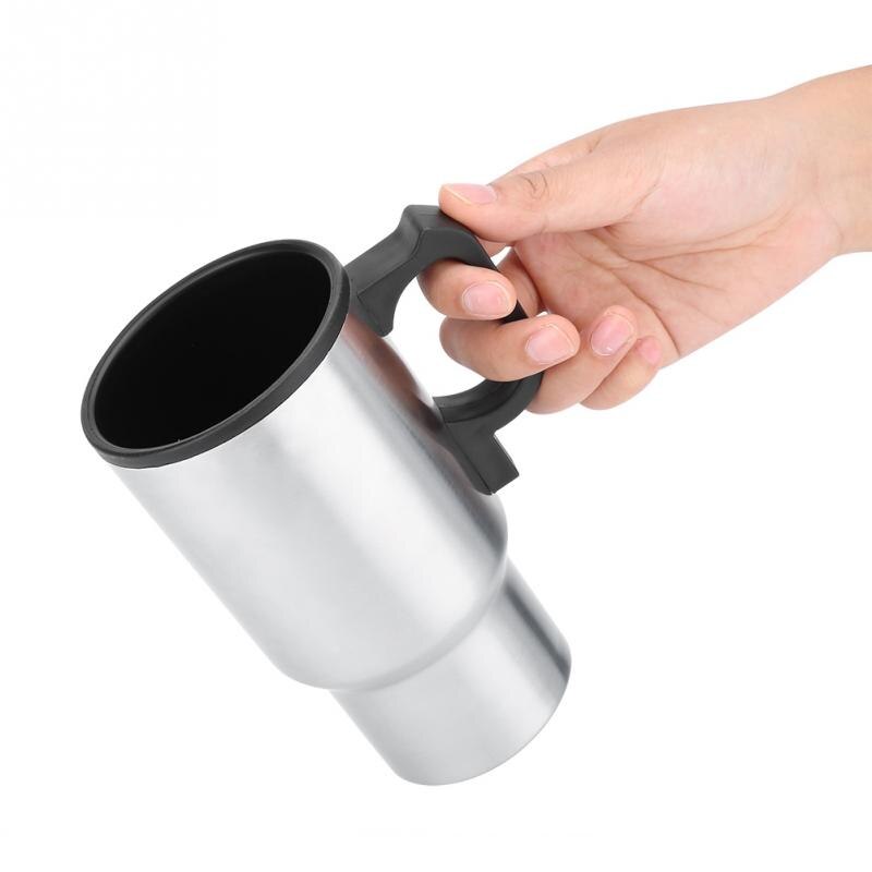 Car Based Heating Stainless Steel Cup Kettle Travel Trip Coffee Tea Heated Mug Motor Water For Car Or Truck Use Tool