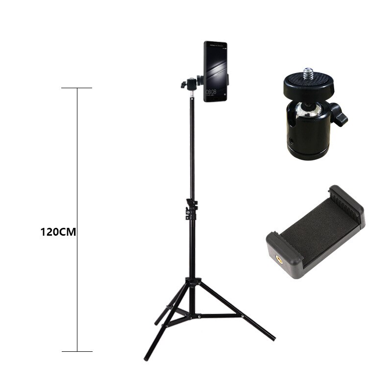 phone Fill Light stand For Makeup Video Live Studio Selfie Tripod Fill Light mobile holder: 120cm stand