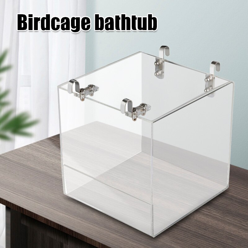 Papegaaien Acryl Douche Valkparkiet Vogel Bad Transparant Dierbenodigdheden Parkieten Cage Huis Ruime CleaningJ99Store