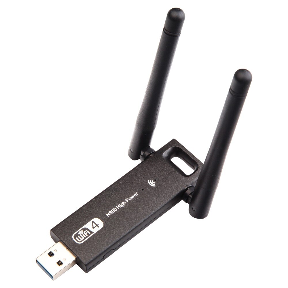 Usb 3.0 300Mbps Wifi Adapter Dual Antenne 2.4Ghz Voor Wifi Antenne Dongle Netwerkkaart