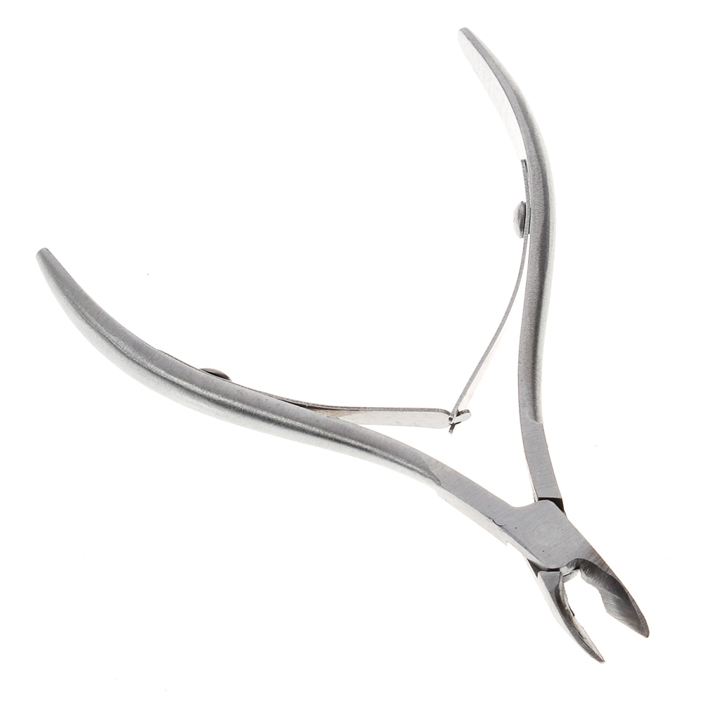 Alicates de acero inoxidable para cutículas, utensilios útiles para manicura y pedicura, 1 unidad