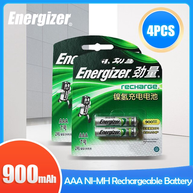 1-4PCS Energizer AAA 1.2V 3A 900mAh Ni-MH Rechargeable Battery For Camera Flashlight Toys Shaver Pre-charged NI-MH Bateria HR03: 4PCS