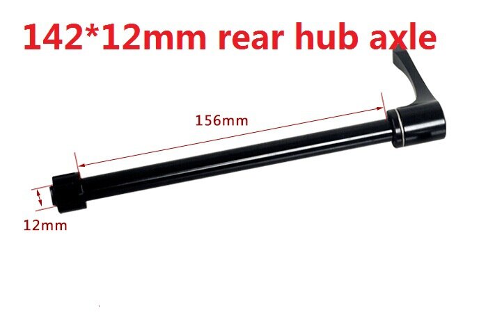 FOURIERS DH bike after barrel rod quick release lever bicycle rear hub downhill rear hub axle 15x100mm 12X142/148MM: 12x142MM black