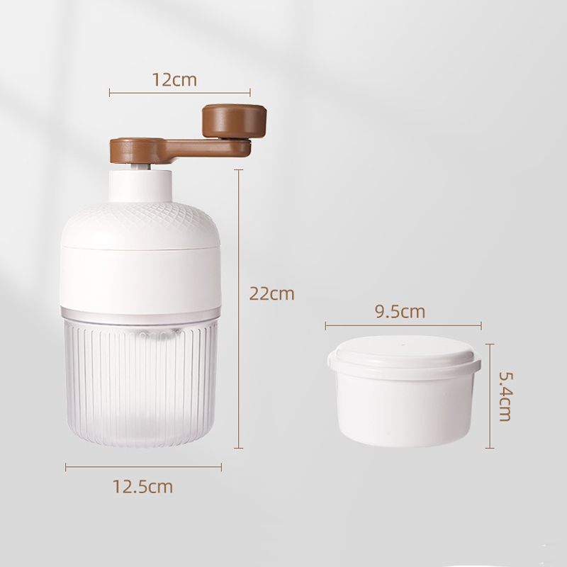 Mini Broyeur à Glace Pilée Portable, Machine à Main, Milkshake, Usage Domestique, Ustensile de Cuisine: kaki foncé