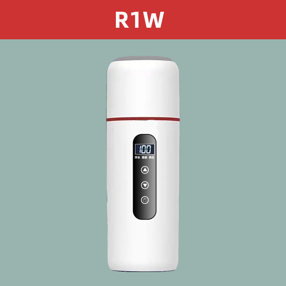 12V 24V Car Heating Cup 500Ml Electric Kettle Water Heater Boiling Mug Boiler Thermostatic Tumbler Termos Thermos Thermal Mug: WHITE