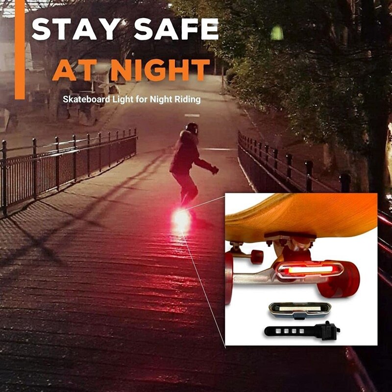 FÜHRTE Skateboard Licht Longboard Lichter Skateboard Lichter Passt auf Jede Longboards Fahrräder Rolle Scheinwerfer oder Schwanz Lichter