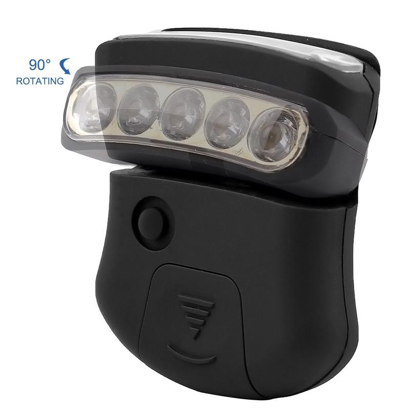 Yunmai 5 stk 5 ledet sensor hodehette lue lampe lys hodelykt lommelykt svart turlommelykt sykling blitslys utendørs ridning