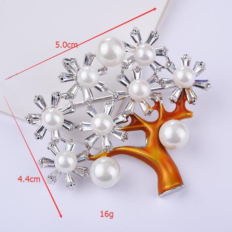 Rot Bäume Winter Schmuck Frauen Broschen Neue Große Baum Pins Weihnachten Tropfen