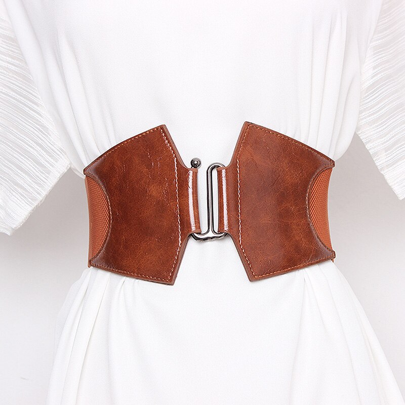 Corset belt woman waist Plus size belts for women wide cummerbunds elastic big ceinture femme dress belt: camel belt