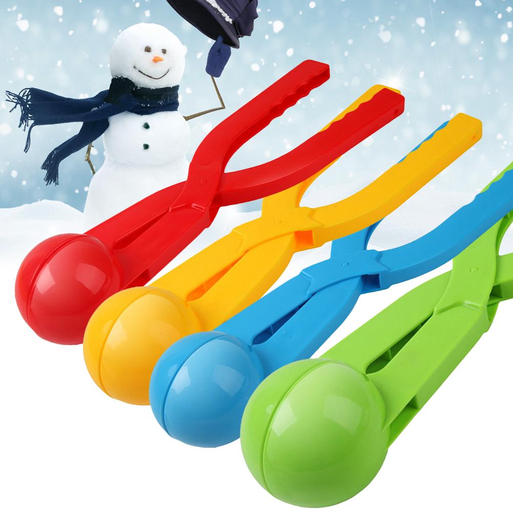 1PC Winter Snow Ball Maker Snowman Plastic Snowball Clip Outdoor Snow Making Sand Mold Tool for Snowball Fight Color Random