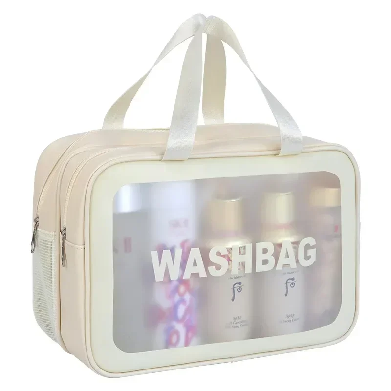 Thick Dry-Wet Separation Partition Toiletry Bag Portable Double-Layer Cosmetic Storage Bag for Travel, Beach, Pool Bathing