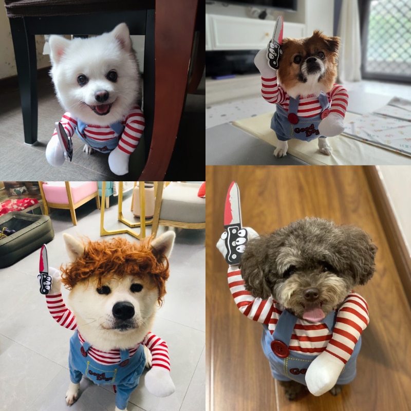 Funny Dog Clothes Winter Halloween Pet Clothing Pug French Bulldog Costume Corgi Shiba Inu Golden Retriever Big Large Dog Outfit