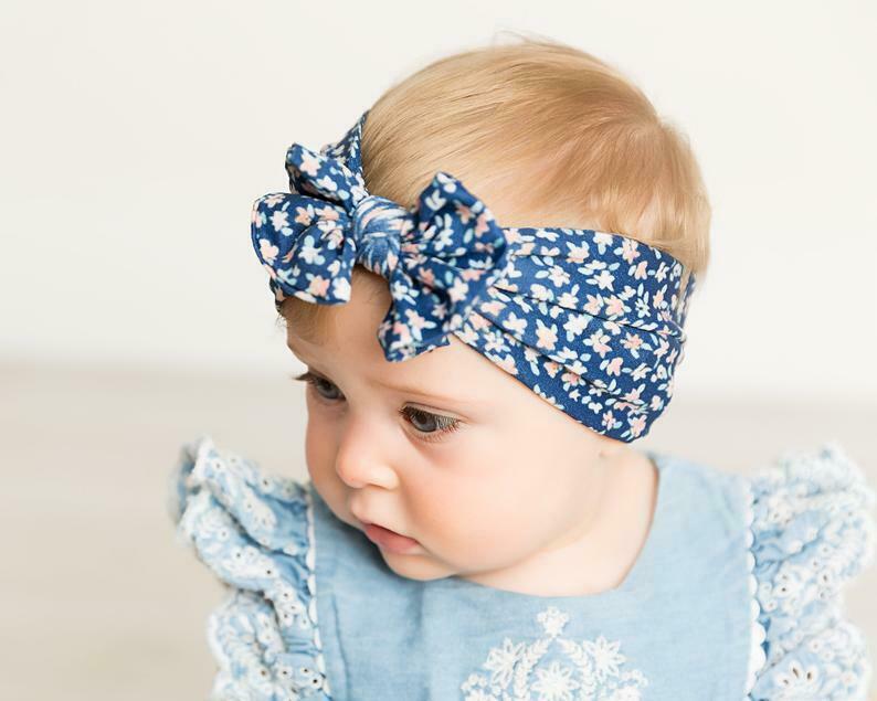 Headwrap Girls Hair Band Nylon Headband Newborn Baby Hairband Bowknot Turban Baby head wear 0-3 Years