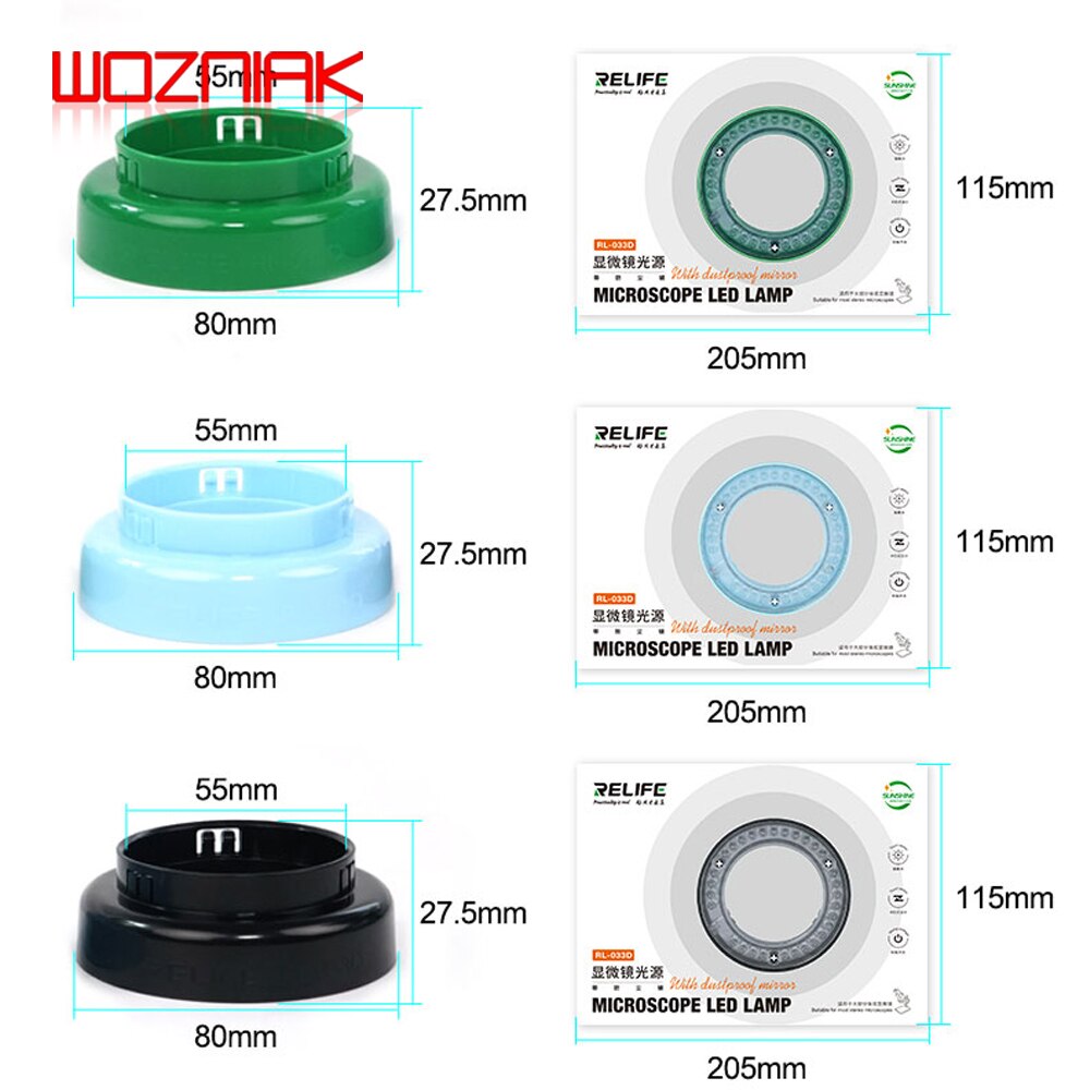 Relife RL-033D Dust-proof Microscope Light Strong Spotlight Touch Switch Snap-on LED Lights For Microscopes Lamp Tools