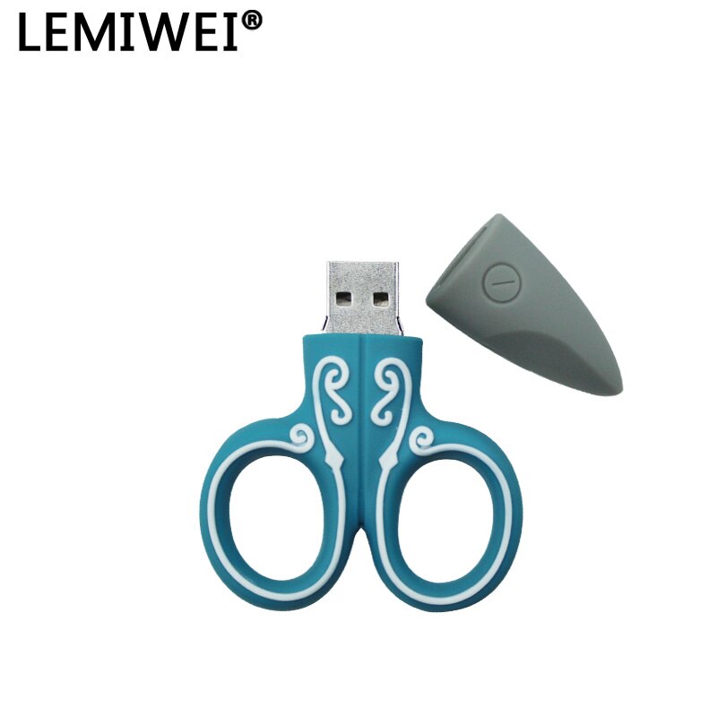 Naaimachine Usb Flash Drive 64Gb 32Gb 16Gb Mooie Cartoon Schaar Pendrive 8Gb 4Gb Mini U Disk Usb 2.0 Memory Stick