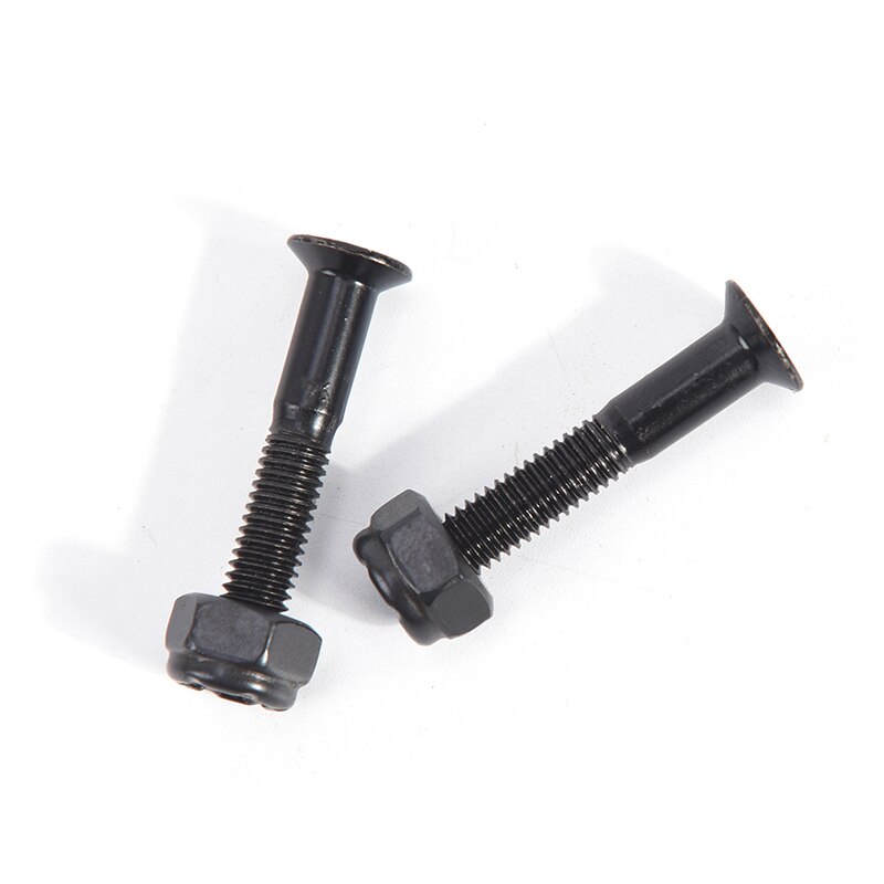 8 paar Skateboard 29mm Zwart Hard Ware Bouten Onderdelen Dubbele Rocker Onderdelen Schroeven